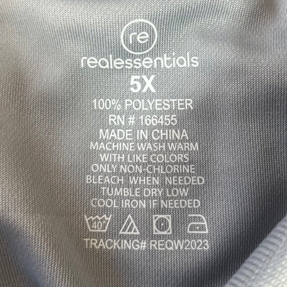 Real Essentials Polo Shirt Mens 5X Colorblock Gray Blue New Golf - Picture 5 of 5